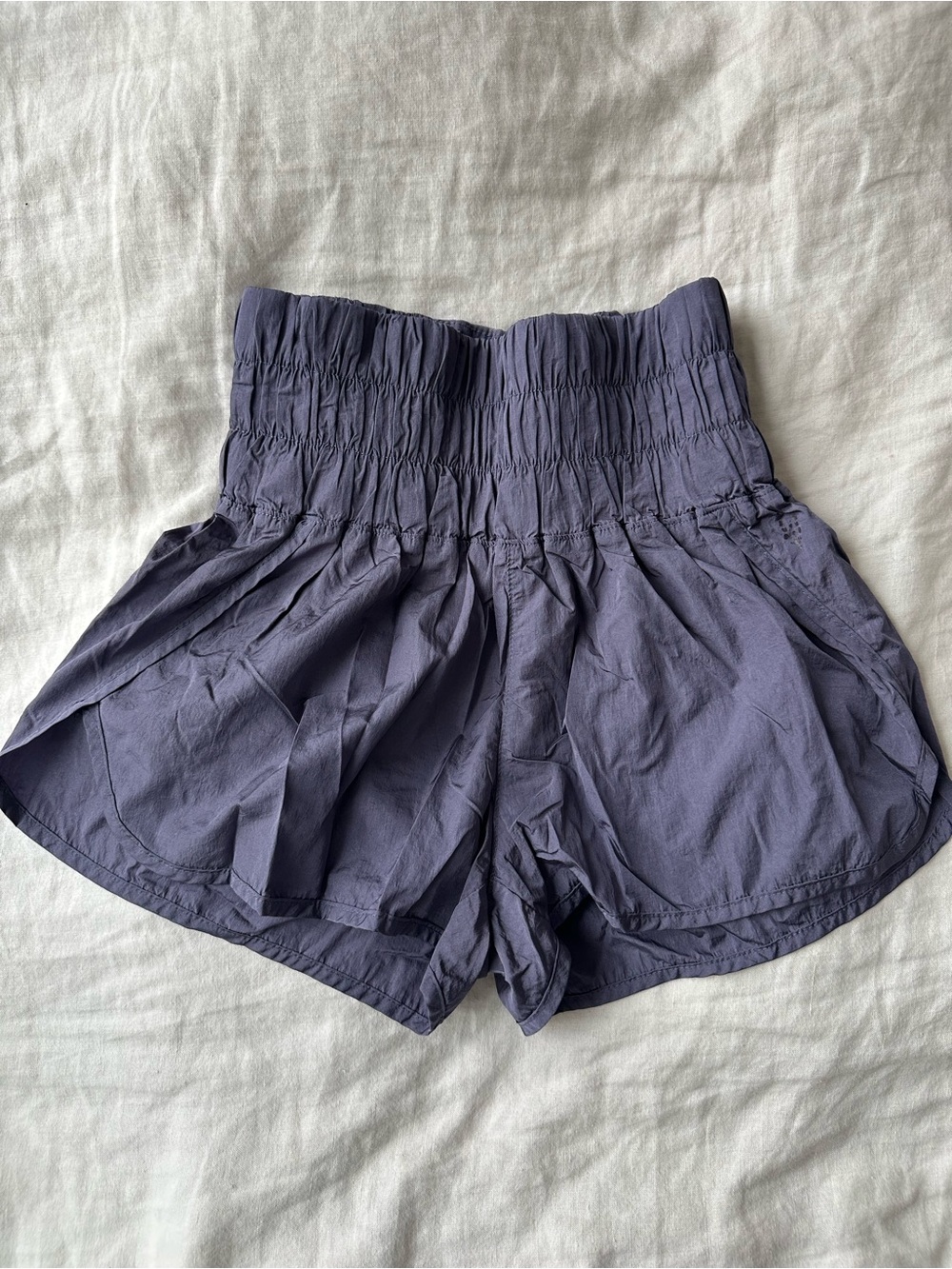 Free People High-Waisted Athletic Shorts — Lavender Purple